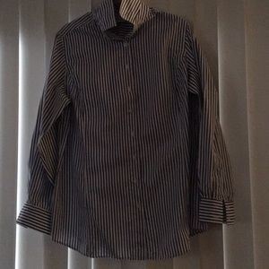 Beautiful gently worn blue stripe button down